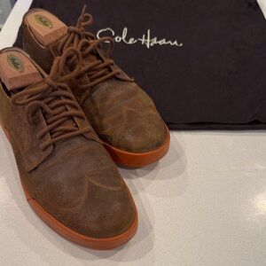 Cole Haan Men's Brown Oxfords with Orange Soles